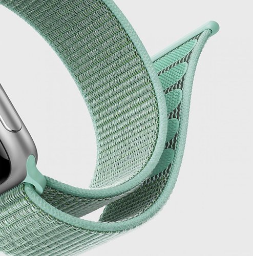 Microsonic Apple Watch Series 6 44mm Hasırlı Kordon Woven Sport Loop Rose Gold