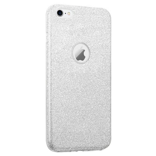 Microsonic Apple iPhone SE 2022 Kılıf Sparkle Shiny Gümüş