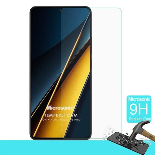 Microsonic Xiaomi Poco X6 Pro 5G Tempered Glass Cam Ekran Koruyucu