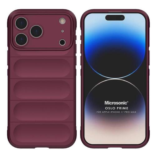 Microsonic Apple iPhone 17 Pro Max Kılıf Oslo Prime Bordo