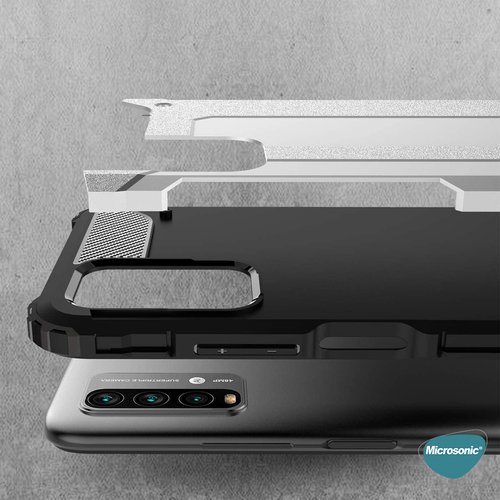 Microsonic Xiaomi Redmi 9T Kılıf Rugged Armor Siyah