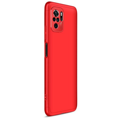 Microsonic Xiaomi Redmi Note 10S Kılıf Double Dip 360 Protective Kırmızı