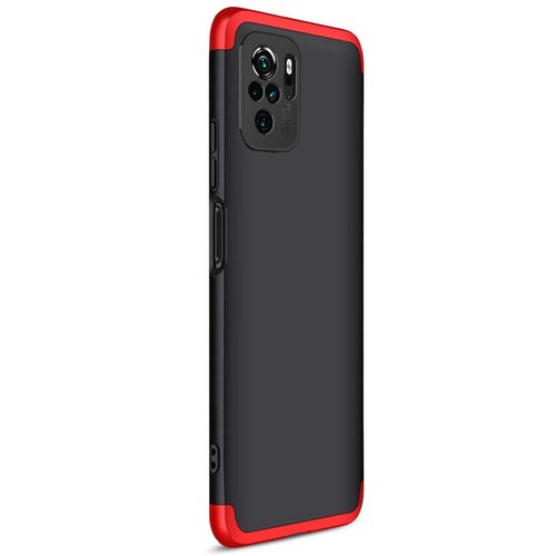 Microsonic Xiaomi Poco M5s Kılıf Double Dip 360 Protective Siyah Kırmızı