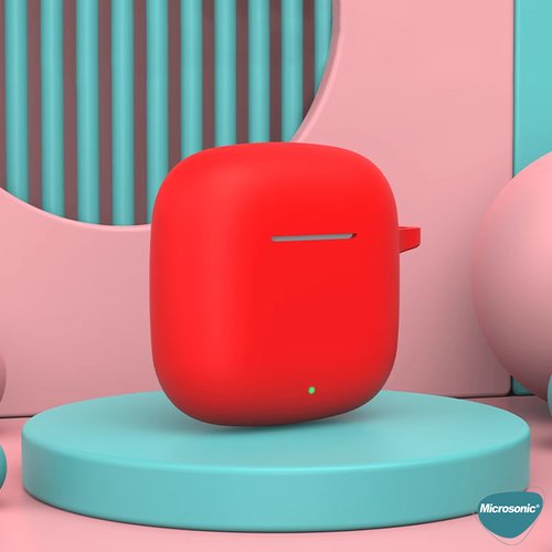 Microsonic Xiaomi Redmi Buds 3 Kılıf Askılı Mat Silikon Mavi