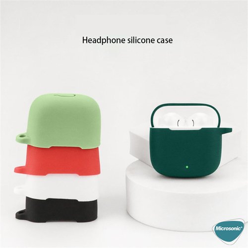Microsonic Xiaomi Redmi Buds 3 Kılıf Askılı Mat Silikon Lila