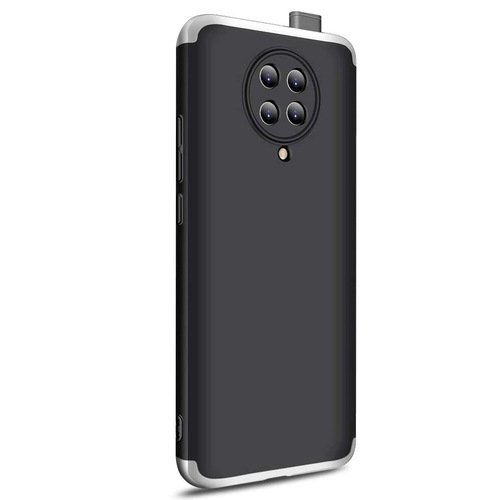 Microsonic Xiaomi Redmi K30 Pro Kılıf Double Dip 360 Protective Siyah Gri