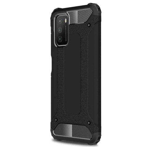 Microsonic Xiaomi Poco M3 Kılıf Rugged Armor Siyah