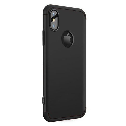 Microsonic Apple iPhone XS Kılıf Double Dip 360 Protective Siyah