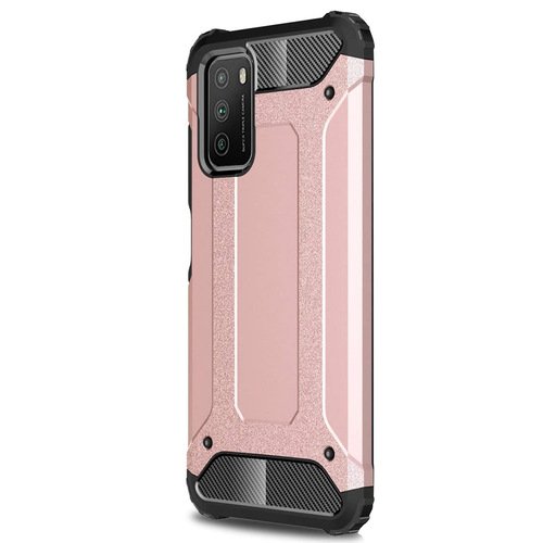 Microsonic Xiaomi Poco M3 Kılıf Rugged Armor Rose Gold