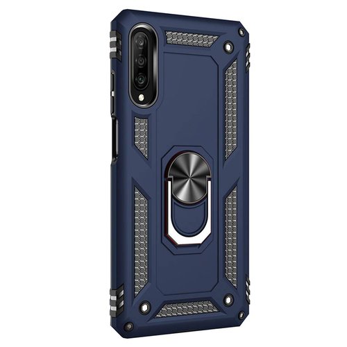 Microsonic Huawei Y9S Kılıf Military Ring Holder Lacivert