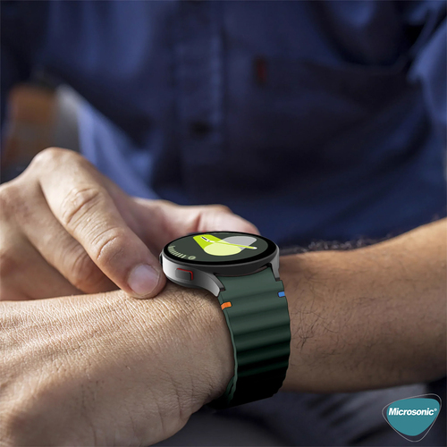 Microsonic Samsung Galaxy Watch FE Kordon ProMotion Sport Koyu Yeşil