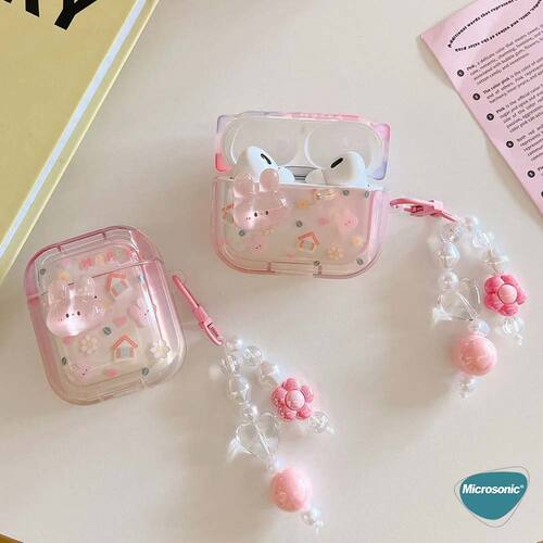 Microsonic Huawei FreeBuds SE 3 Kılıf Figure Series RosyHeart Şeffaf
