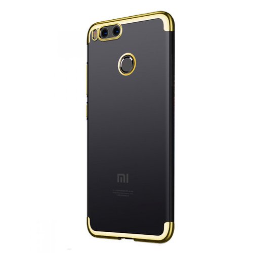 Microsonic Xiaomi Mi A1 Kılıf Skyfall Transparent Clear Gold