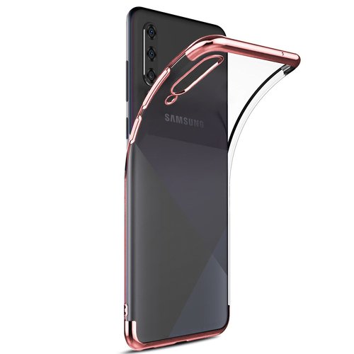 Microsonic Samsung Galaxy A30s Kılıf Skyfall Transparent Clear Rose Gold