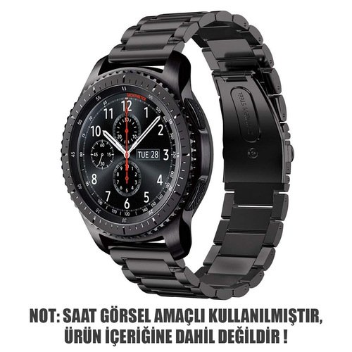 Microsonic Huawei Watch 5 46mm Metal Stainless Steel Kordon Siyah
