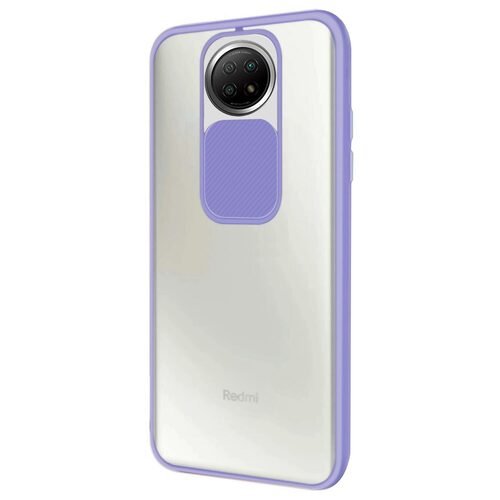 Microsonic Xiaomi Redmi Note 9 5G Kılıf Slide Camera Lens Protection Lila