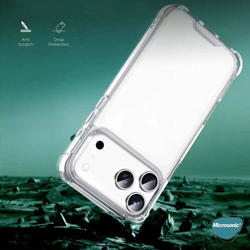 Microsonic Apple iPhone 17 Pro Kılıf Shock Absorbing Şeffaf