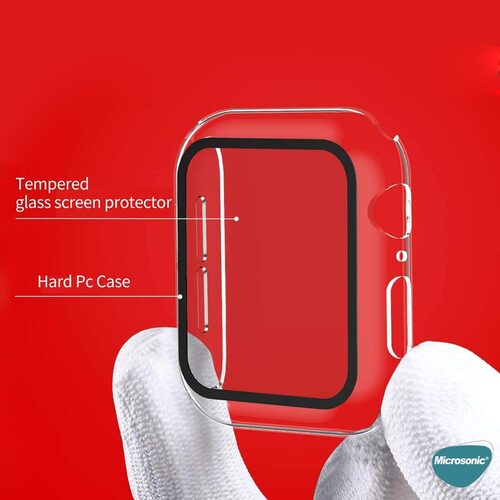 Microsonic Apple Watch Series 11 42mm Kılıf Clear Premium Slim WatchBand Şeffaf