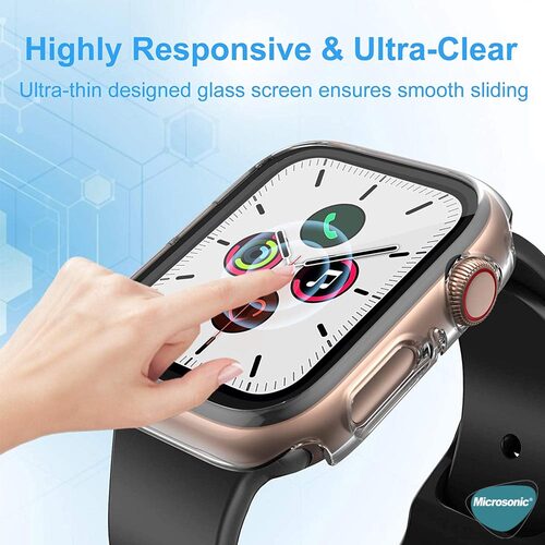Microsonic Apple Watch Series 11 42mm Kılıf Clear Premium Slim WatchBand Şeffaf
