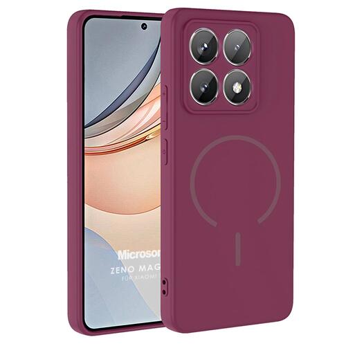Microsonic Xiaomi 14T Pro Kılıf Zeno MagSafe Mürdüm