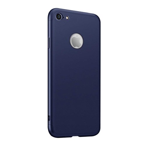 Microsonic Apple iPhone 8 Kılıf Double Dip 360 Protective Lacivert