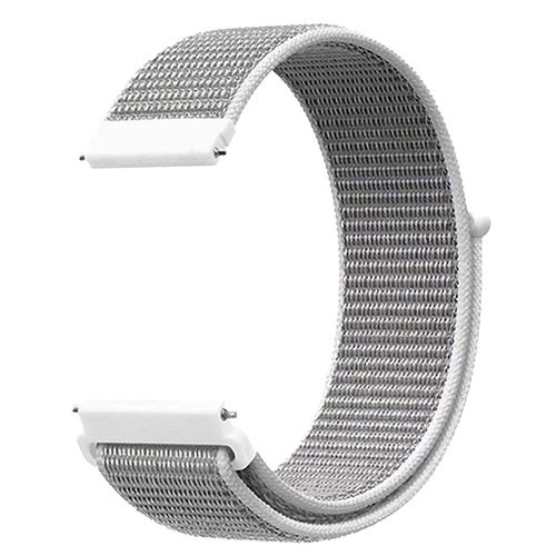 Microsonic Huawei Watch 5 46mm Hasırlı Kordon Woven Sport Loop Beyaz