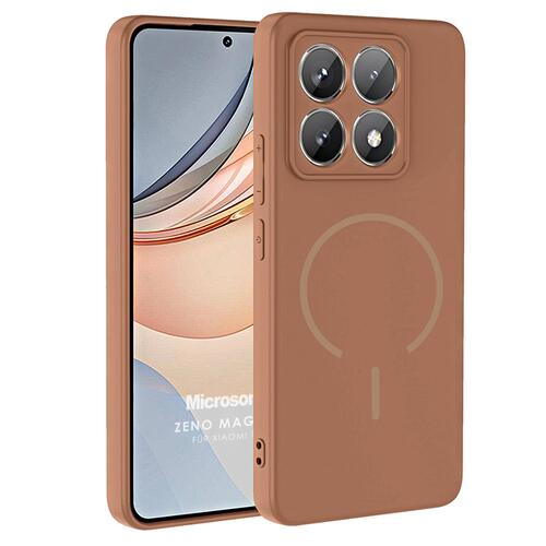 Microsonic Xiaomi 14T Pro Kılıf Zeno MagSafe Kahverengi