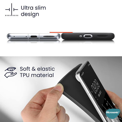 Microsonic Matte Silicone Infinix Note 40 Pro Kılıf Siyah