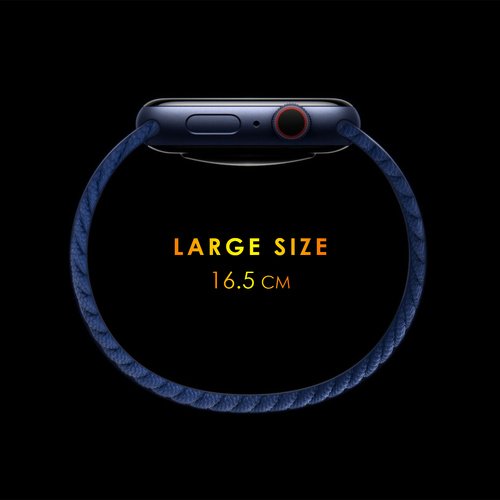 Microsonic Huawei Watch 5 46mm Kordon, (Large Size, 165mm) Braided Solo Loop Band Koyu Yeşil