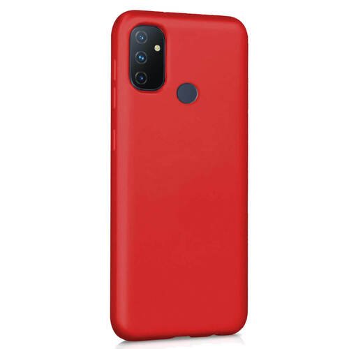 Microsonic Matte Silicone OnePlus Nord N100 Kılıf Kırmızı