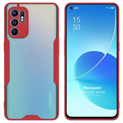 Microsonic Oppo Reno 6 4G Kılıf Paradise Glow Kırmızı