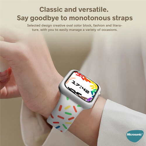 Microsonic Apple Watch SE 3 40mm Kordon Harmony Edition Beyaz