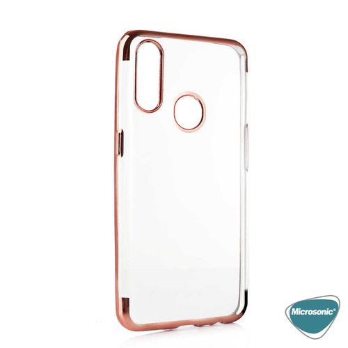 Microsonic Oppo A31 Kılıf Skyfall Transparent Clear Rose Gold