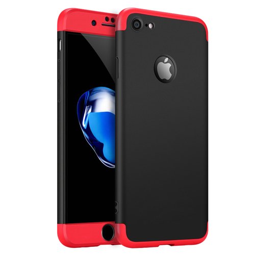 Microsonic Apple iPhone 6S Plus Kılıf Double Dip 360 Protective Siyah Kırmızı