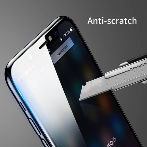 Microsonic Apple iPhone X Kavisler Dahil Tam Ekran Kaplayıcı Şeffaf Koruyucu Film