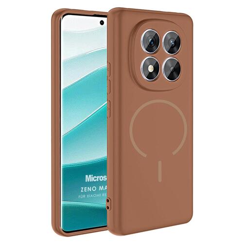Microsonic Xiaomi Redmi Note 14 Pro 5G Kılıf Zeno MagSafe Kahverengi
