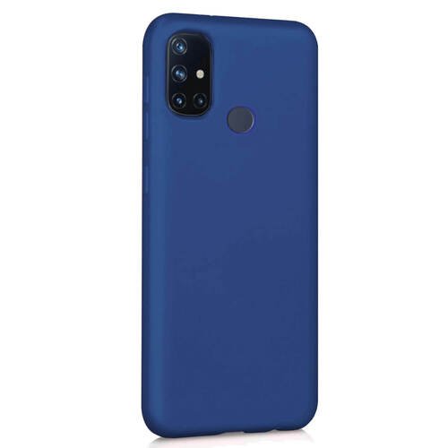 Microsonic Matte Silicone OnePlus Nord N10 5G Kılıf Lacivert