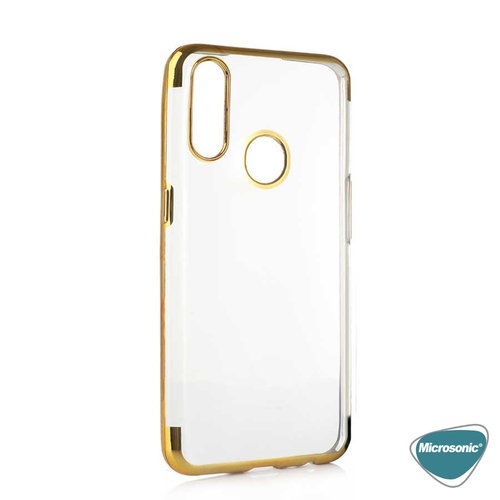 Microsonic Oppo A31 Kılıf Skyfall Transparent Clear Gold