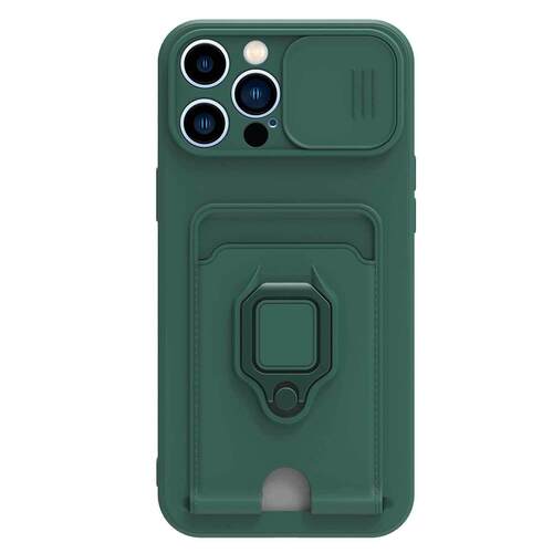 Microsonic Apple iPhone 13 Pro Max Kılıf Multifunction Silicone Yeşil