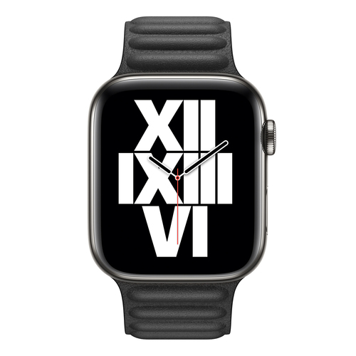Microsonic Apple Watch Series 11 42mm Kordon Leather Link Band Siyah
