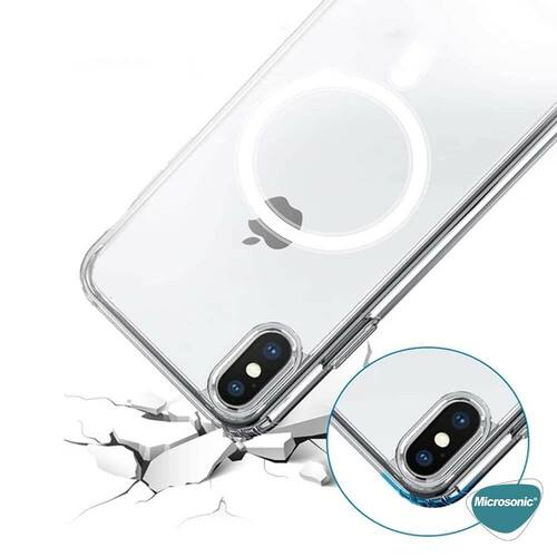 Microsonic Apple iPhone XS Kılıf MagSafe Clear Soft Şeffaf