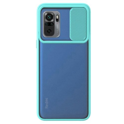 Microsonic Xiaomi Redmi Note 10S Kılıf Slide Camera Lens Protection Turkuaz