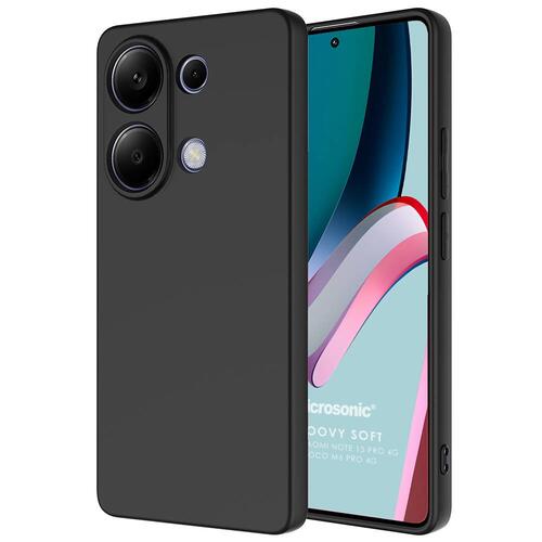 Microsonic Xiaomi Poco M6 Pro 4G Kılıf Groovy Soft Siyah