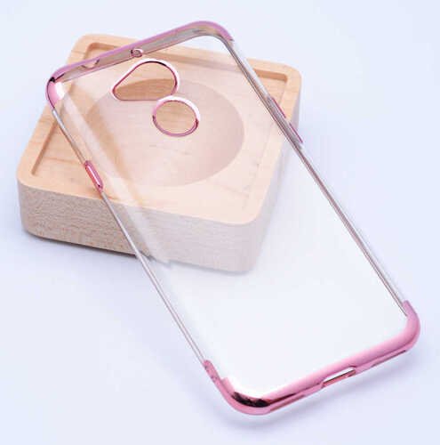 Microsonic General Mobile GM8 Kılıf Skyfall Transparent Clear Rose Gold