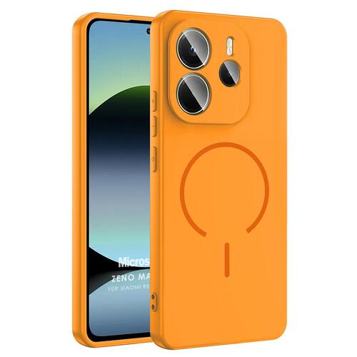 Microsonic Xiaomi Redmi Note 14 4G Kılıf Zeno MagSafe Turuncu