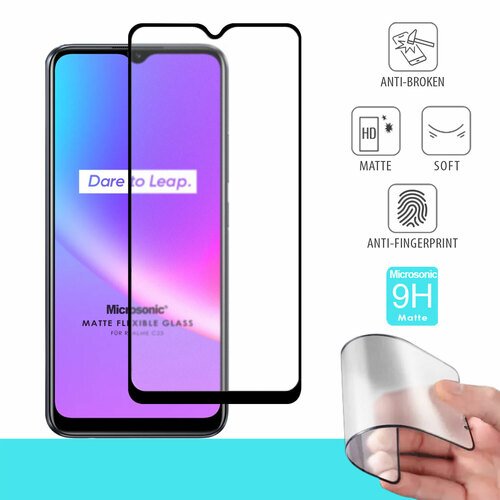 Microsonic Realme C25s Seramik Matte Flexible Ekran Koruyucu Siyah