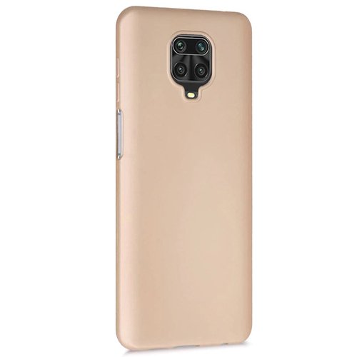 Microsonic Matte Silicone Xiaomi Redmi Note 9 Pro Kılıf Gold