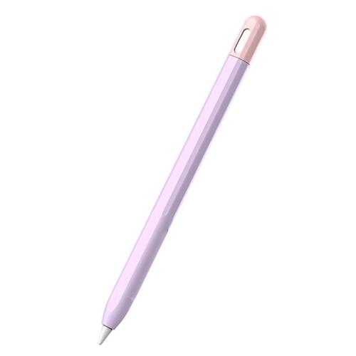 Microsonic Apple Pencil Pro Kılıf Mat Silikon Pembe Lila