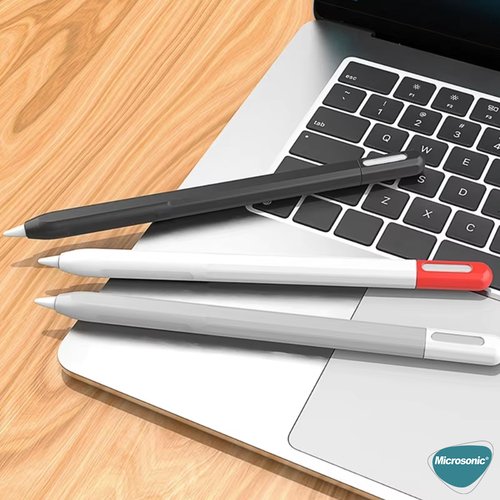 Microsonic Apple Pencil Pro Kılıf Mat Silikon Pembe Lila