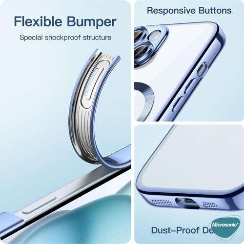Microsonic Apple iPhone 17 Pro Kılıf MagSafe Luxury Electroplate Siyah
